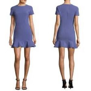 Likely Beckett Ruffle Hem Periwinkle/Purple Short Sleeve Dress Size 10